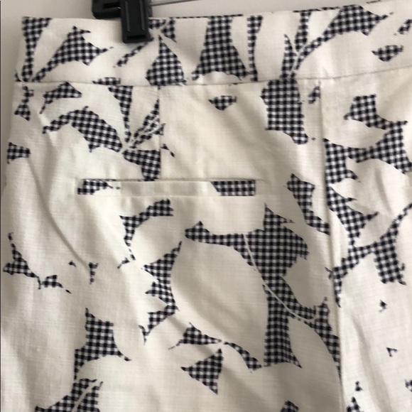 Ann Taylor side zip shorts black and white check - Picture 3 of 8